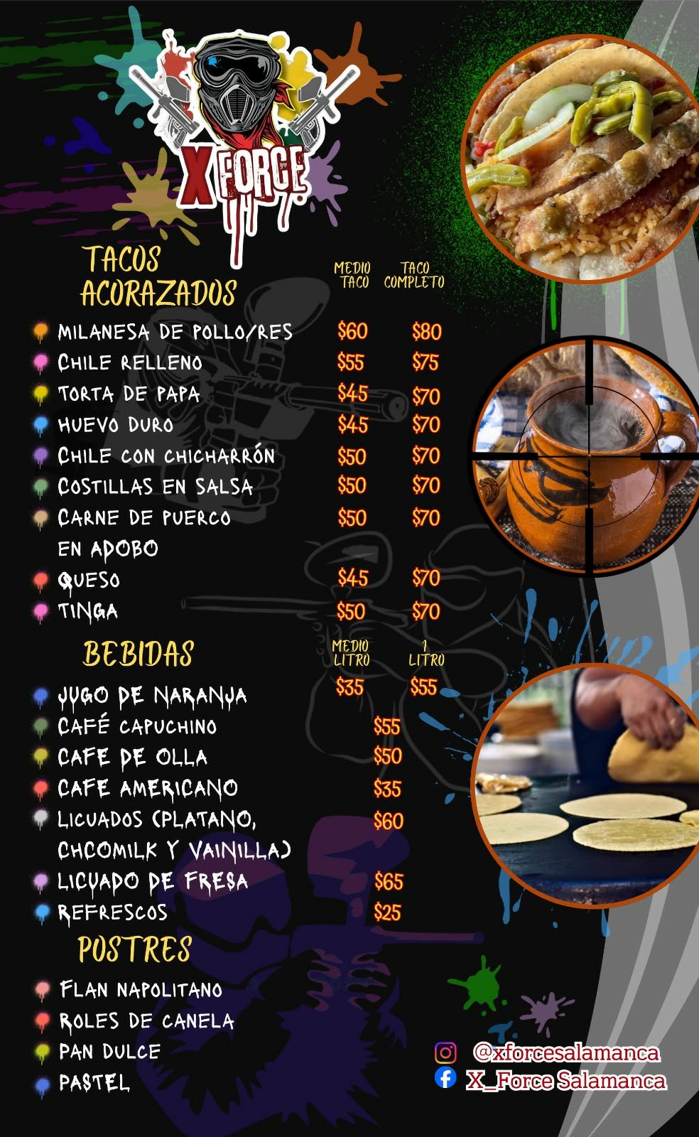 Menú Tacos Acorazados